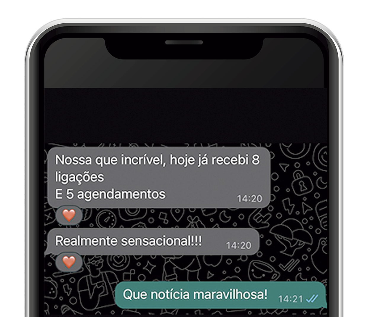 Avaliações positivas dos cliente após ter resultado com o google meu negócio.