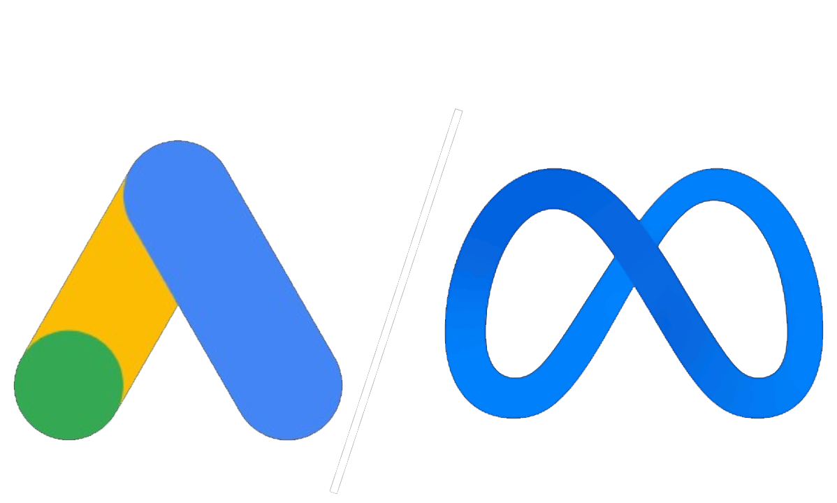 Logo do Google Ads e Meta Ads